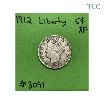 1912 Liberty Head V Nickel 5 Cent Piece XF Extra Fine