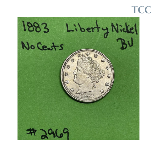 1883 No Cents Liberty V Nickel BU Brilliant Uncirculated