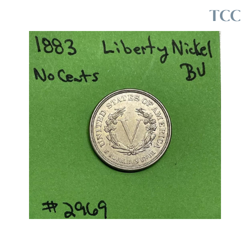 1883 No Cents Liberty V Nickel BU Brilliant Uncirculated