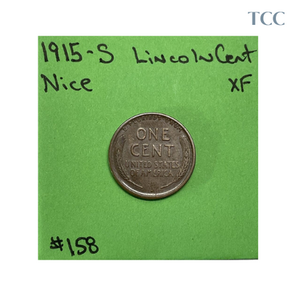 1915 S Lincoln Wheat Cent XF