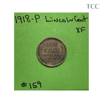 1918 P Lincoln Wheat Cent Extra Fine (XF)