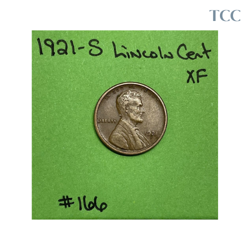 1921 S Lincoln Wheat Cent XF Extra Fine