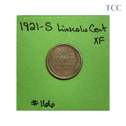 1921 S Lincoln Wheat Cent XF Extra Fine