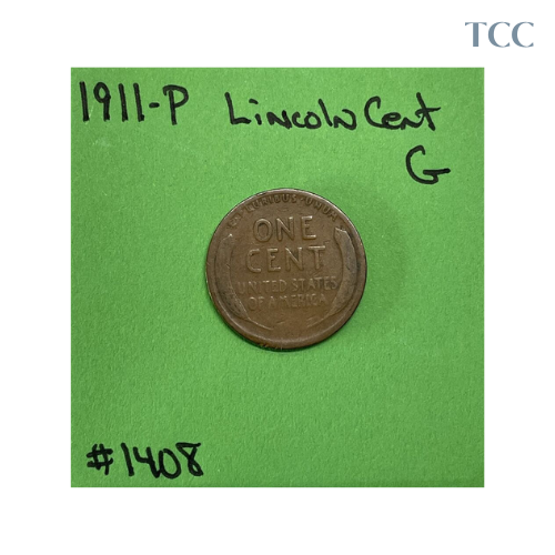 1911 P Lincoln Wheat Cent Good (G)