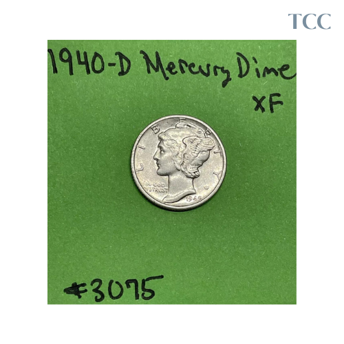 1940 D Mercury Dime 90% Silver XF Extra Fine Harder Date