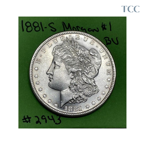 1881-S Morgan Silver Dollar $1 BU Brilliant Uncirculated 90% Silver