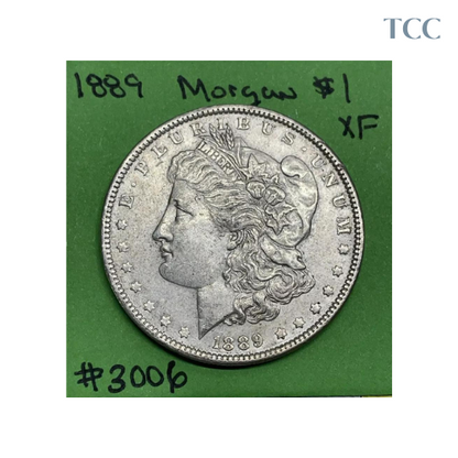 1889-P Morgan Silver Dollar $1 XF Extremely Fine 90% Silver