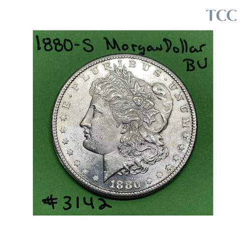 1880 S Morgan Dollar $1 BU Brilliant Uncirculated 90% Silver