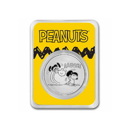 Peanuts® Lucy Pulls the Football 1 oz Silver in TEP