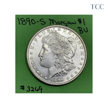 1890 S Morgan Dollar BU Brilliant Uncirculated 90% Silver