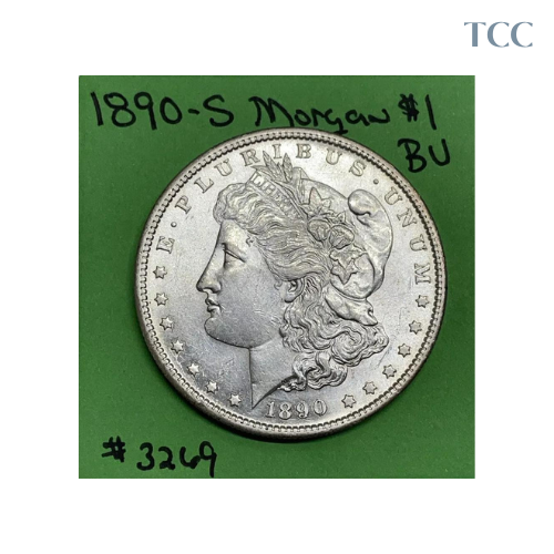 1890 S Morgan Dollar BU Brilliant Uncirculated 90% Silver