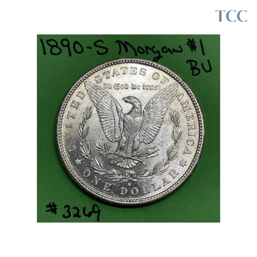 1890 S Morgan Dollar BU Brilliant Uncirculated 90% Silver