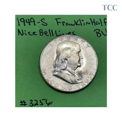 1949 S Franklin Half Dollar BU Brilliant Uncirculated