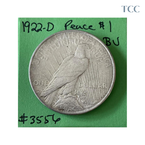 1922-D Peace Silver Dollar BU Brilliant Uncirculated 90% Silver