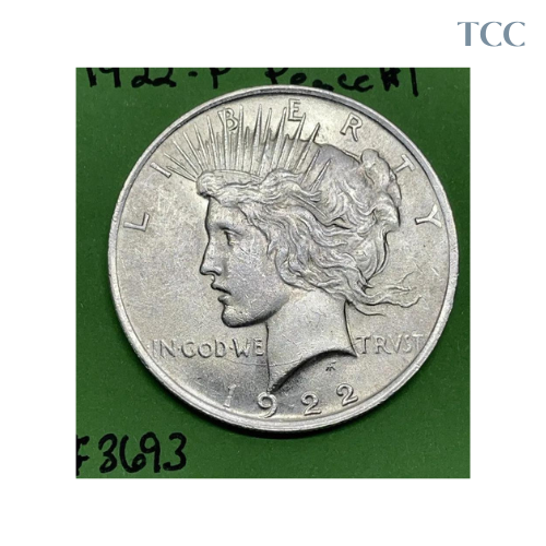 1922 P Peace Dollar $1 BU Brilliant Uncirculated 90% Silver