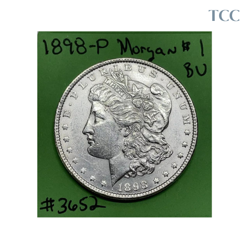 1898 P Morgan Silver Dollar BU Brilliant Uncirculated 90% Silver