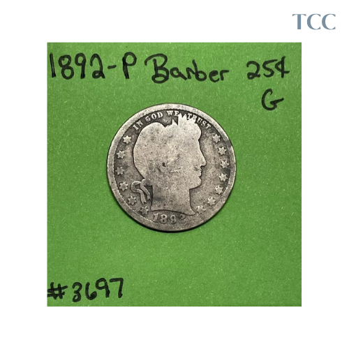 1892-P Barber Liberty Head Quarter Good (G)