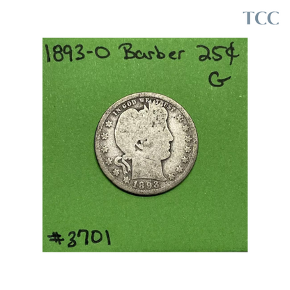 1893-O Barber Liberty Head Quarter Good (G)