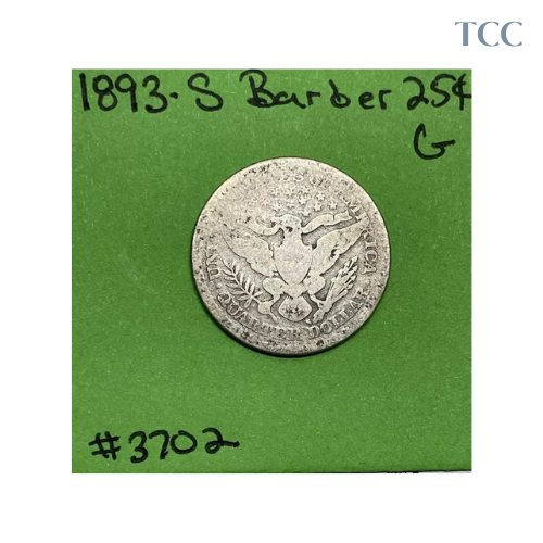 1893-S Barber Liberty Head Quarter Good (G)