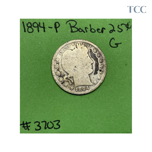 1894-P Barber Liberty Head Quarter Good (G)