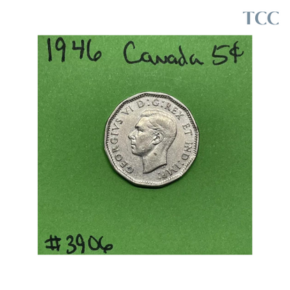 1946 Canada 5 Cents Nickel Circulated