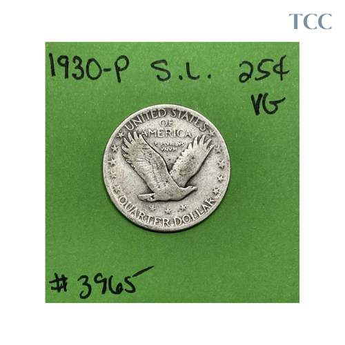 1930-P Standing Liberty Quarter 25c Fine 90% Silver