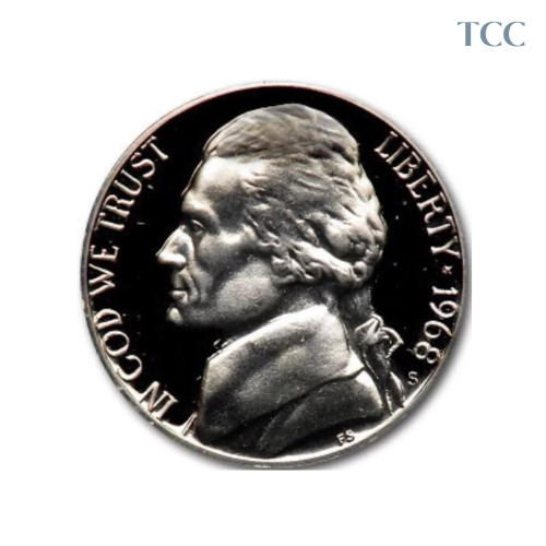 1968 S Jefferson Nickel 5 Cent Piece Choice Proof