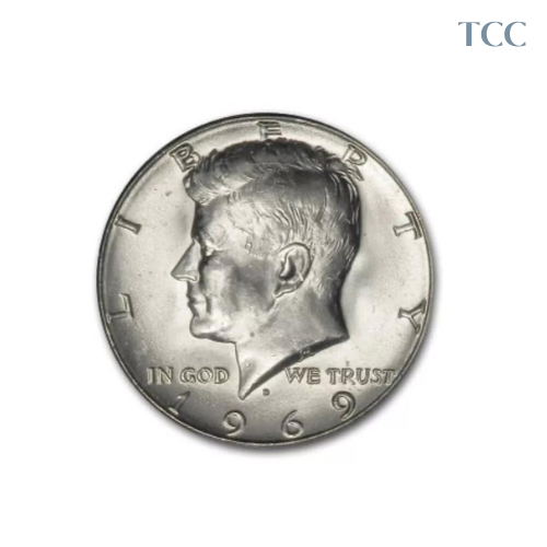 1969 D Kennedy Half Dollar BU Uncirculated Mint State 40% Silver