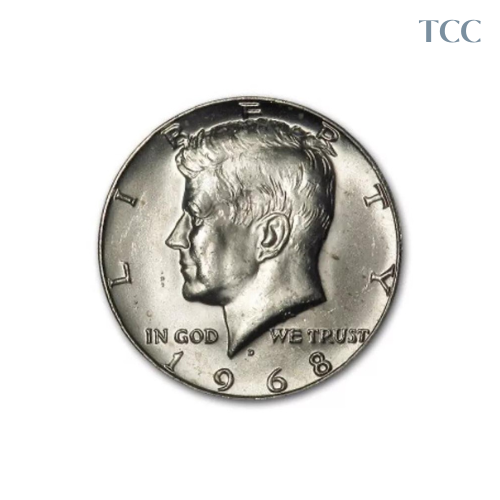 1968 D Kennedy Half Dollar BU Uncirculated Mint State 40% Silver