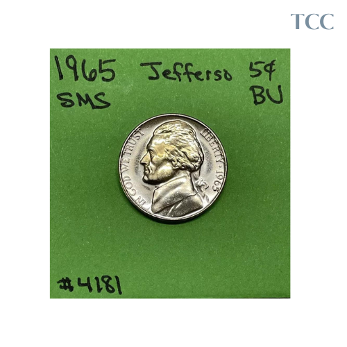 1965 SMS Jefferson Nickel 5c BU Brilliant Uncirculated 5c Coin