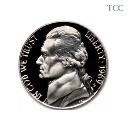 1969 S Jefferson Nickel 5 Cent Piece Choice Proof