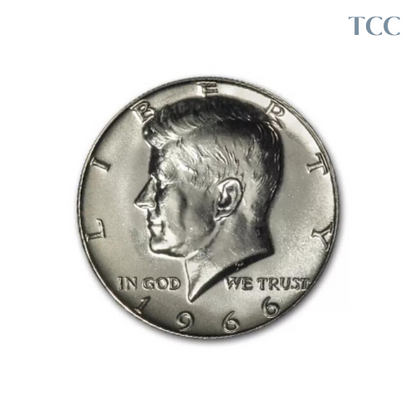 1966 Kennedy Half Dollar BU Brilliant Uncirculated SMS 40% Silver