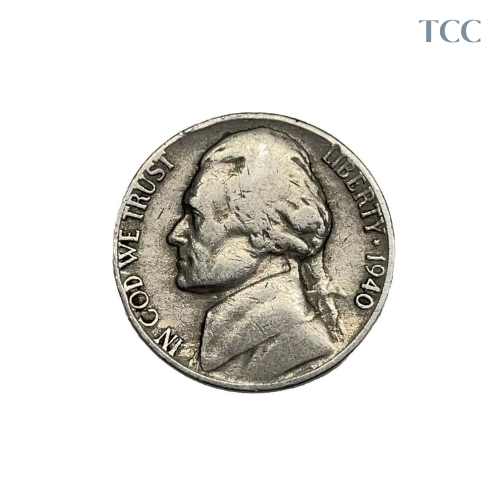 1940 S Jefferson Nickel Avg Circ