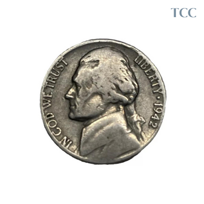 1942 P Jefferson Nickel Avg Circ Type-1