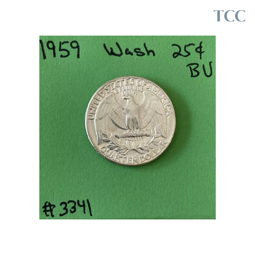 1959 P Washington Silver Quarter 25c BU Brilliant Uncirculated