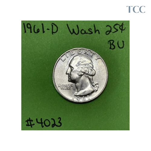 1961-D Washington Quarter BU Brilliant Uncirculated 90% Silver