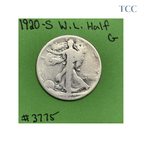 1920 S Liberty Walking Half Dollar Good 90% Silver