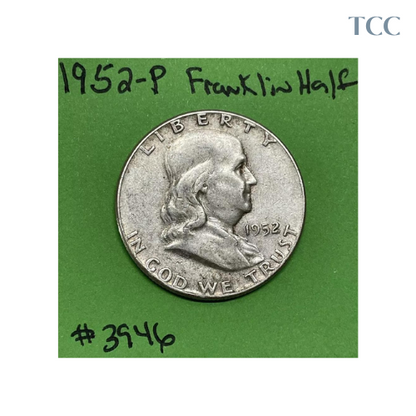 1952-P Franklin Half Dollar 50c 90% Silver