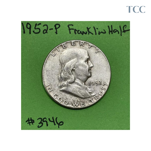 1952-P Franklin Half Dollar 50c 90% Silver