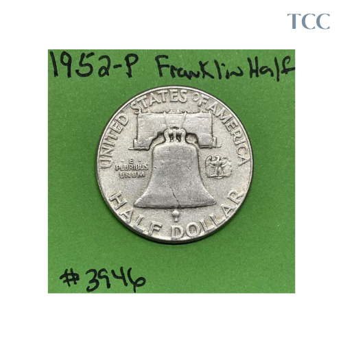 1952-P Franklin Half Dollar 50c 90% Silver