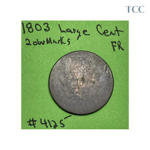 1803 Draped Bust Large Cent 1c Fair FR 2 Old Obverse Marks