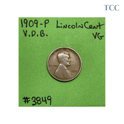 1909-P VDB Lincoln Wheat Cent VG Very Good