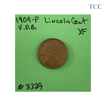 1909-P VDB Lincoln Wheat Cent 1c XF Extra Fine