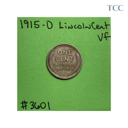 1915 D Lincoln Wheat Cent Very Fine (VF)