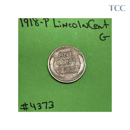 1918-P Lincoln Wheat Cent Good (G)