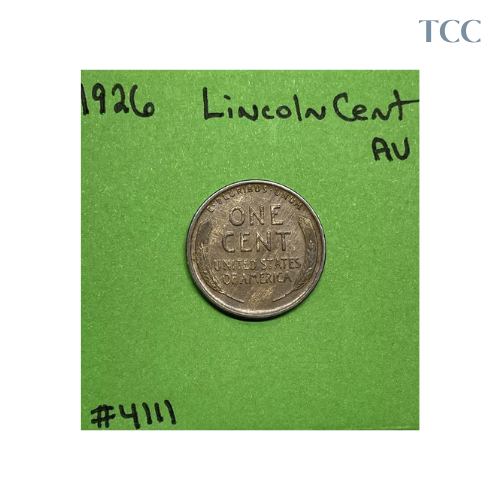 1926 Lincoln Wheat Cent AU About Uncirculated Bronze