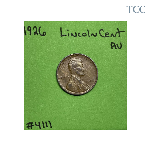 1926 Lincoln Wheat Cent AU About Uncirculated Bronze