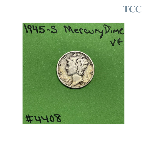 1945 S Mercury Dime VF Very Fine 90% Silver 10c