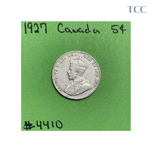 1927 Canada 🇨🇦 5c Cents Nickel Circulated