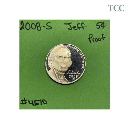 2008 S Jefferson Nickel 5 Cent Piece Choice Proof